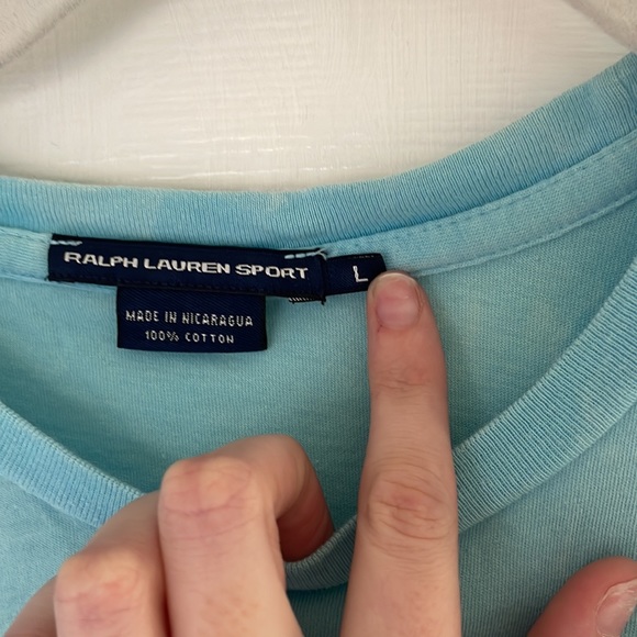 Light Blue Ralph Lauren Tee Shirt - Picture 3 of 3